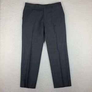 HUGO BOSS Pants Mens 36x31 Dark Gray Jeffrey1 Wool‎ Trousers Dress Slacks